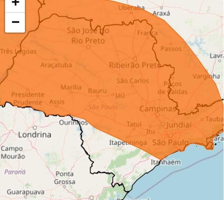 INMET EMITE ALERTA PARA RISCOS DE CHUVAS FORTES E VENDAVAL EM BARRETOS, GUAÍRA E REGIÃO