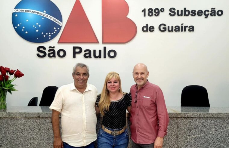 DRA. MARLENE FIGUEIREDO, PRESIDENTE DA OAB-GUAÍRA, RECEBE VISITA DO VEREADOR DENIR FERREIRA