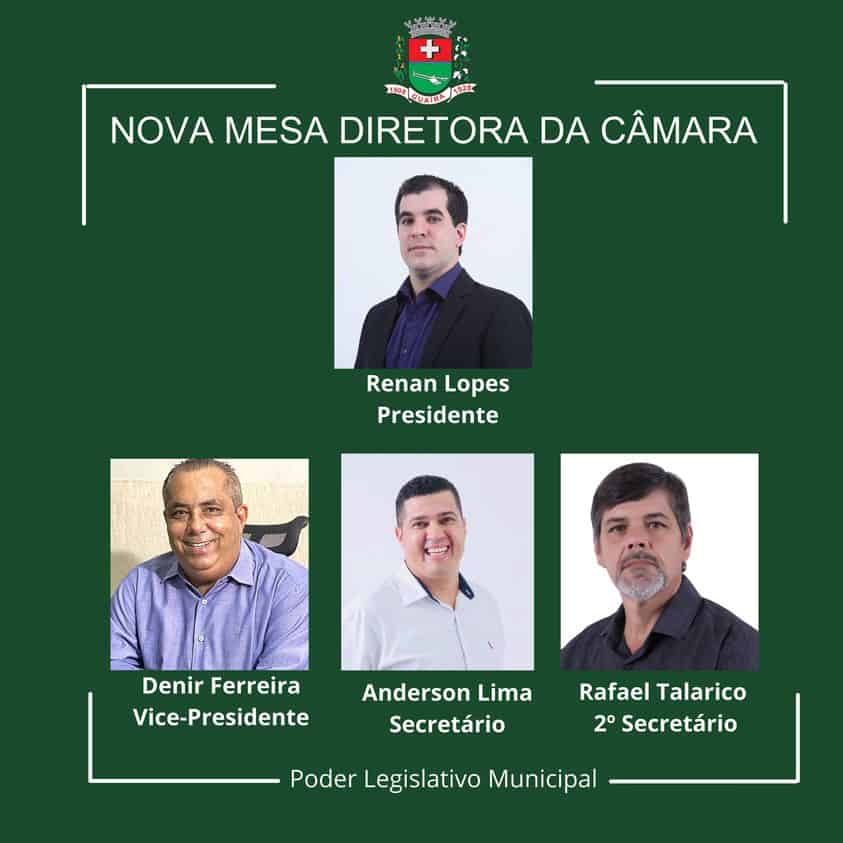 NOVA MESA DIRETORA ASSUME TRABALHOS DA CÂMARA MUNICIPAL DE GUAÍRA