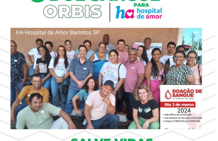 CAMPANHA DO ORBIS CLUBE DE GUAÍRA MOBILIZA DOADORES DE SANGUE EM PRÓL AO HOSPITAL DE AMOR DE BARRETOS