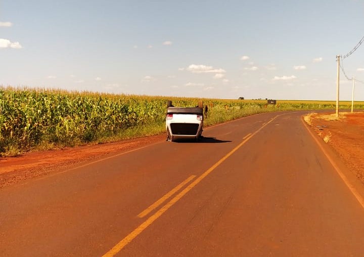  JOVEM CAPOTA CARRO NA VICINAL GUAÍRA-IPUÃ