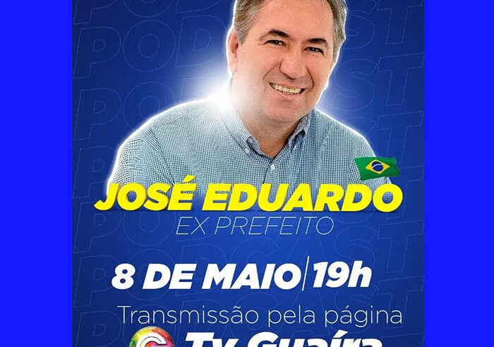 ABRINDO O JOGO: EX-PREFEITO JOSÉ EDUARDO PARTICIPA DE ENTREVISTA REVELADORA NESTA QUARTA-FEIRA, 8