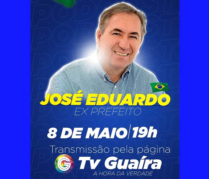 ABRINDO O JOGO: EX-PREFEITO JOSÉ EDUARDO PARTICIPA DE ENTREVISTA REVELADORA NESTA QUARTA-FEIRA, 8