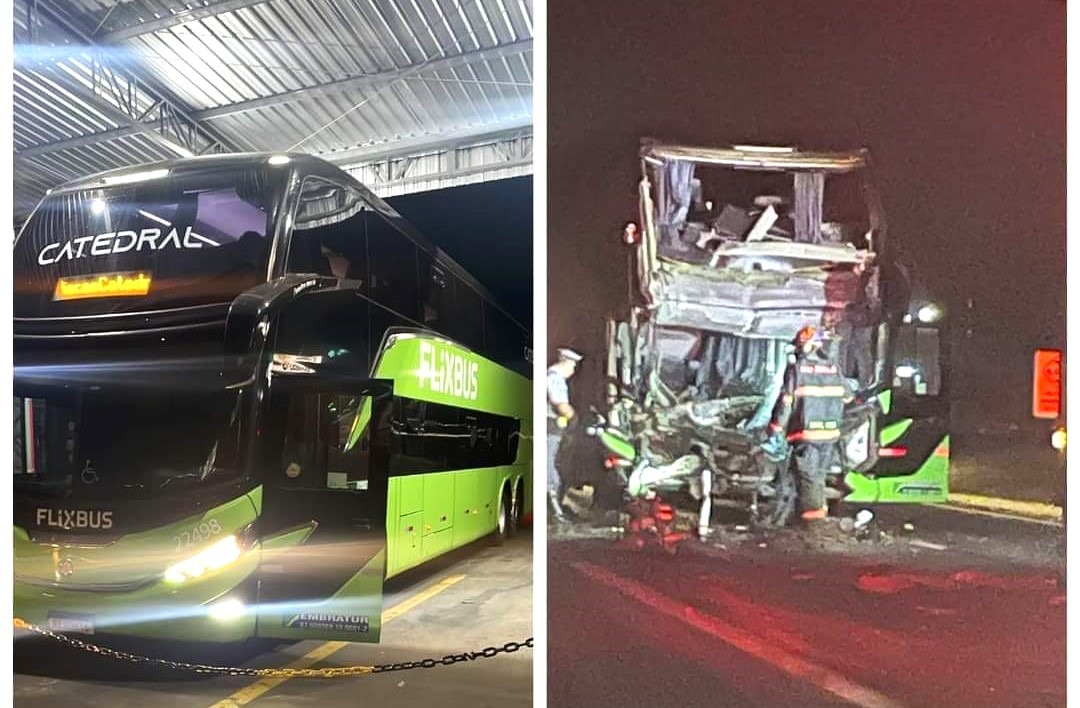 ACIDENTE COM ÔNIBUS E CAMINHÃO DEIXOU 1 MORTO E DEZENAS DE FERIDOS NA ANHANGUERA EM CRAVINHOS (SP)