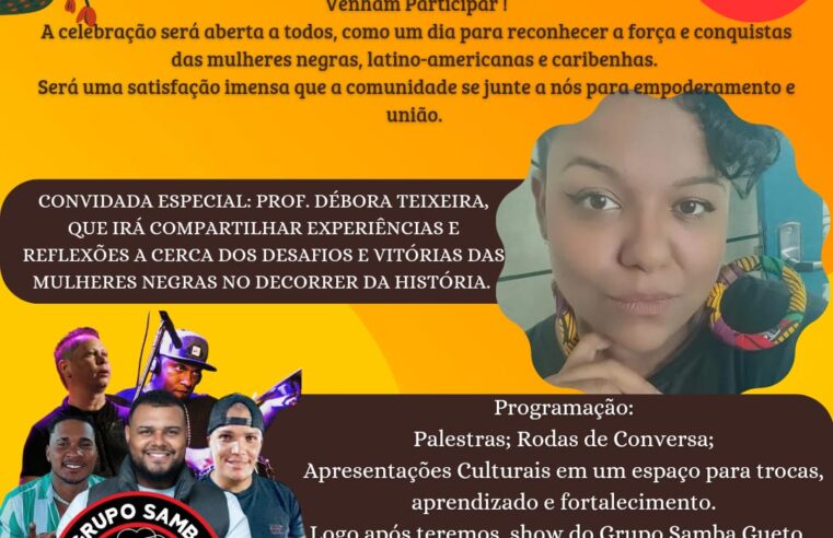 INSTITUTO GUETO PROMOVE NESTE DOMINGO, 28, EVENTO COMEMORATIVO AO DIA DA MULHER NEGRA