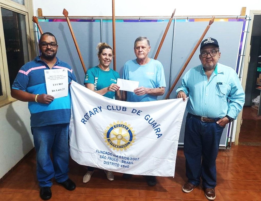 SHOW DE PRÊMIOS DO ROTARY CLUB DE GUAÍRA ARRECADA MAIS DE R$ 5 MIL PARA O CEREA