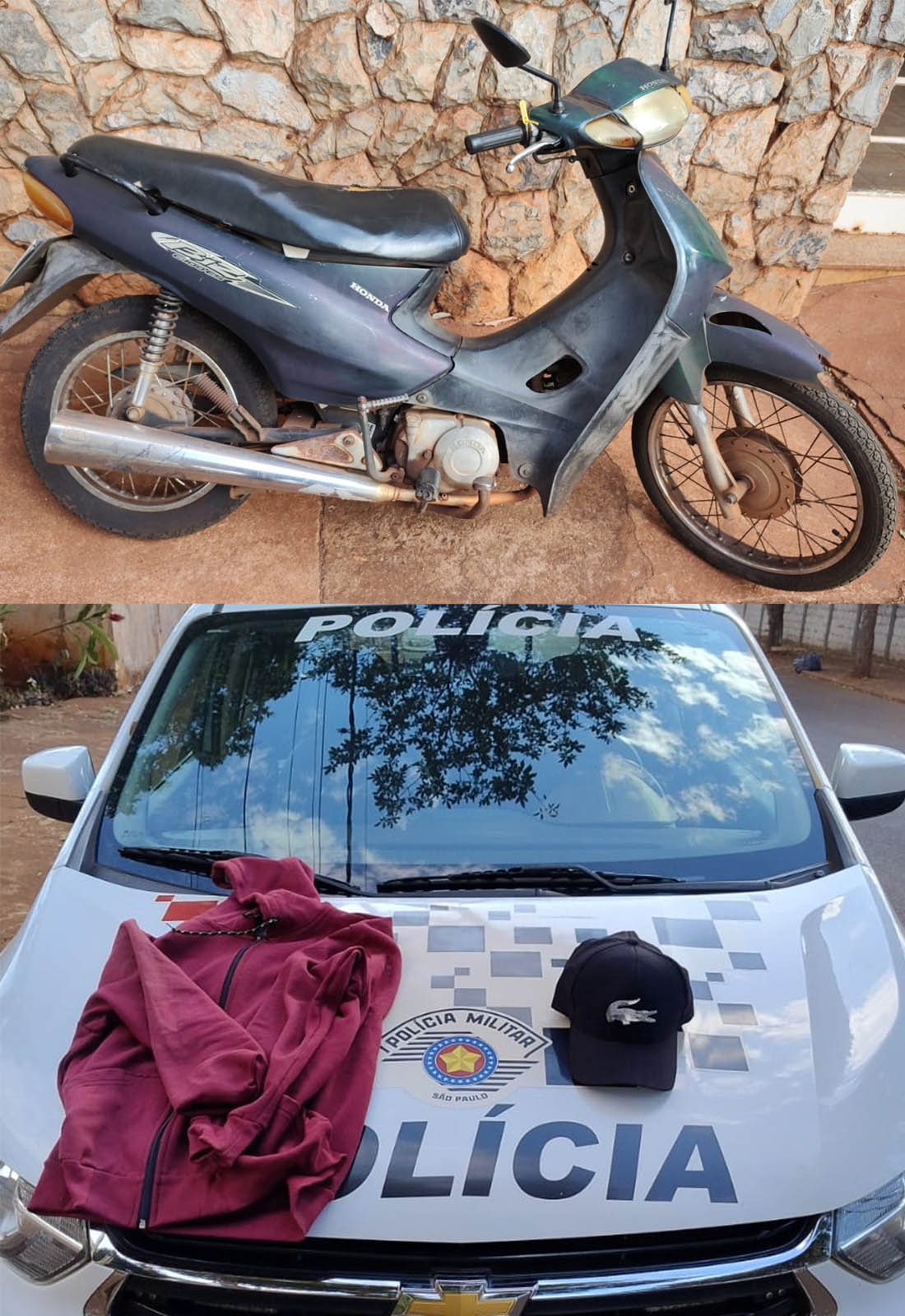 POLÍCIA MILITAR PRENDE HOMEM, EM FLAGRANTE, POR FURTO DE MOTOCICLETA EM GUAÍRA