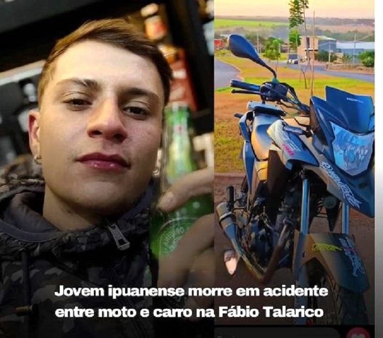 MOTICICLISTA DE IPUÃ MORRE EM COLISÃO COM CARRO NA RODOVIA FÁBIO TALARICO