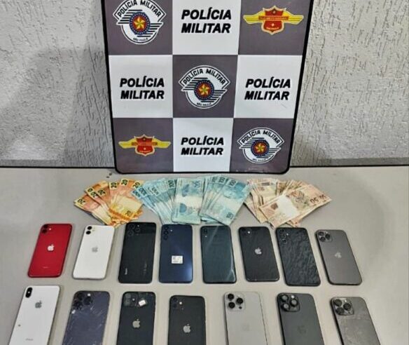 EM BARRETOS: POLÍCIA RODOVIÁRIA DETÉM TRÊS SUSPEITOS COM 15 CELULARES POSSIVELMENTE FURTADOS