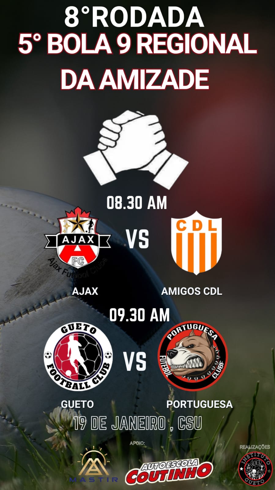 TEM SEQUENCIA NESTE FINAL DE SEMANA, EM GUAÍRA, O 5º CAMPEONATO BOLA 9 REGIONAL DA AMIZADE