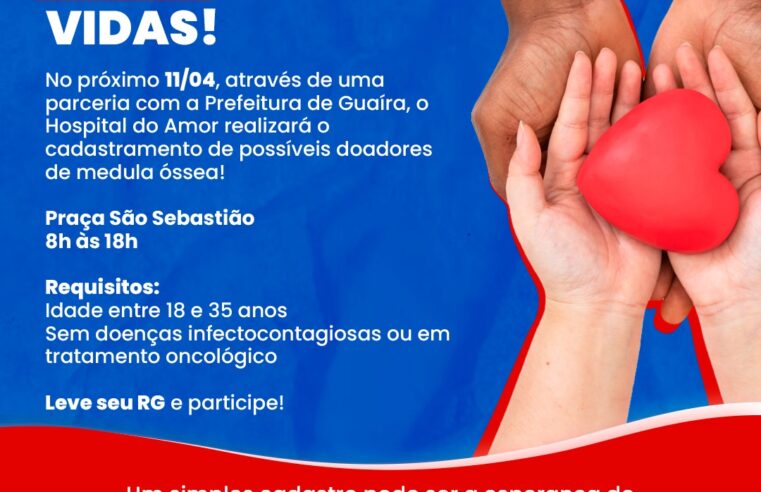HA REALIZA CAMPANHA PARA DOAÇÃO DE MEDULA ÓSSEA E EXAME PARA PREVENÇÃO AO CÂNCER DE PULMÃO EM GUAÍRA