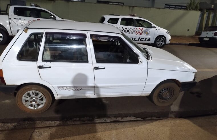 CARRO FURTADO EM FRANCA É RECUPERADO PELA PM EM IPUÃ (SP)