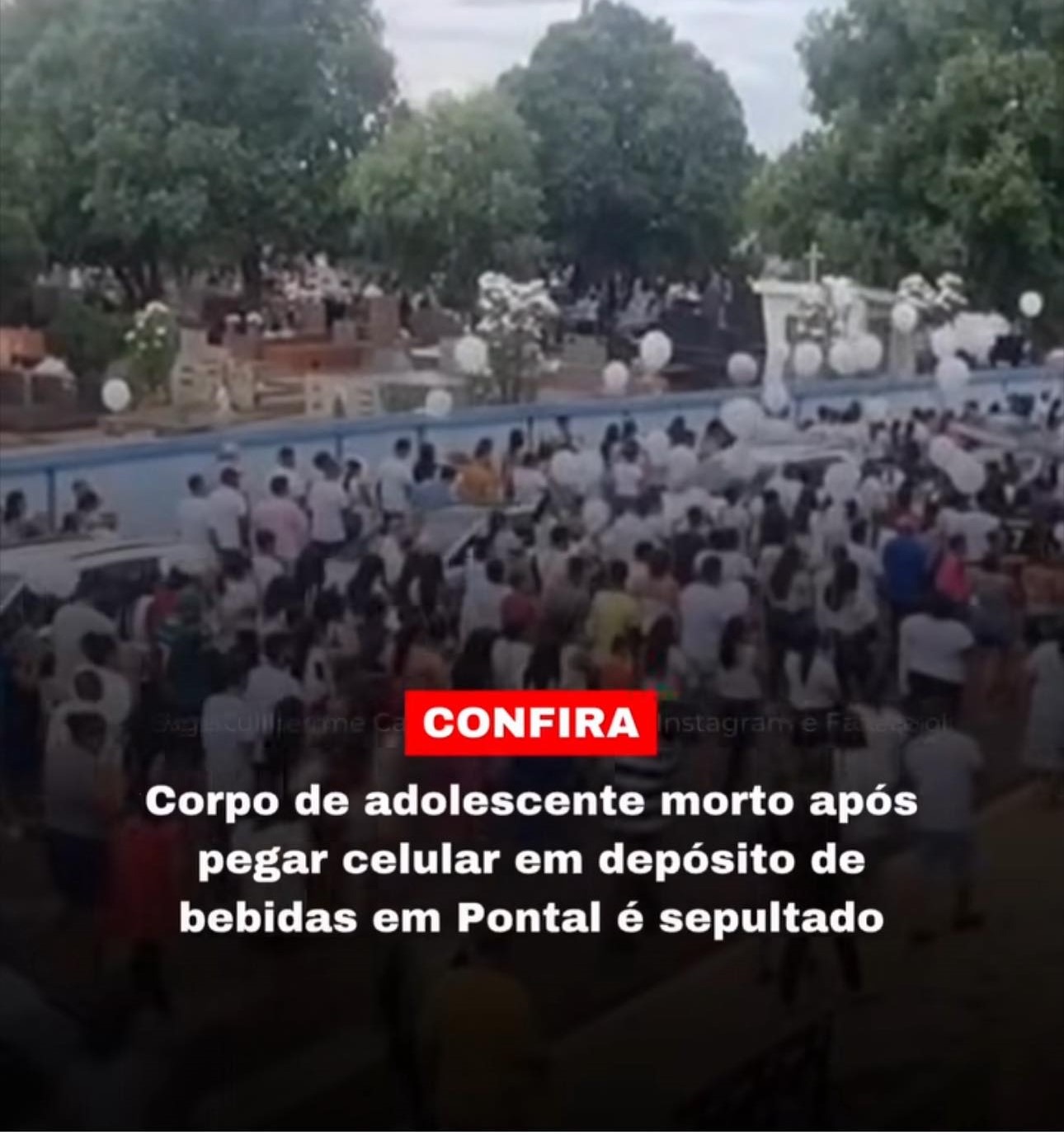 GRANDE COMOÇÃO MARCA VELÓRIO DE ADOLESCENTE EM PONTAL (SP). SUPOSTO FURTO DE CELULAR PODE TER MOTIVADO CRIME