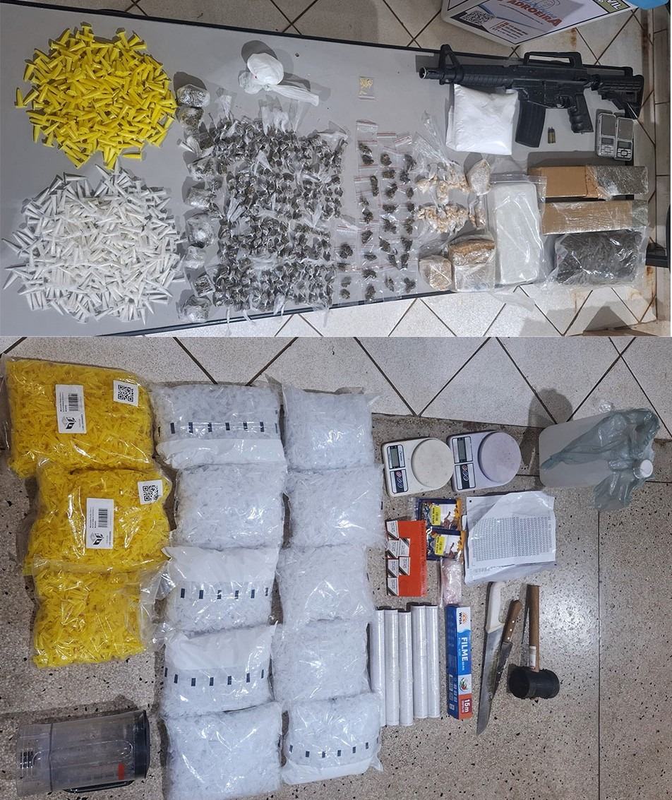 QUASE 7 KGS DE DROGAS SÃO APREENDIDOS PELA PM NA VILA APARECIDA EM GUAÍRA
