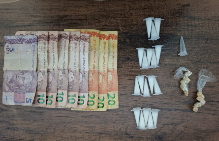 SUSPEITO DE ENVOLVIMENTO COM O TRÁFICO É PRESO EM AÇÃO CONJUNTA DA PM E DA GCM DE GUAÍRA