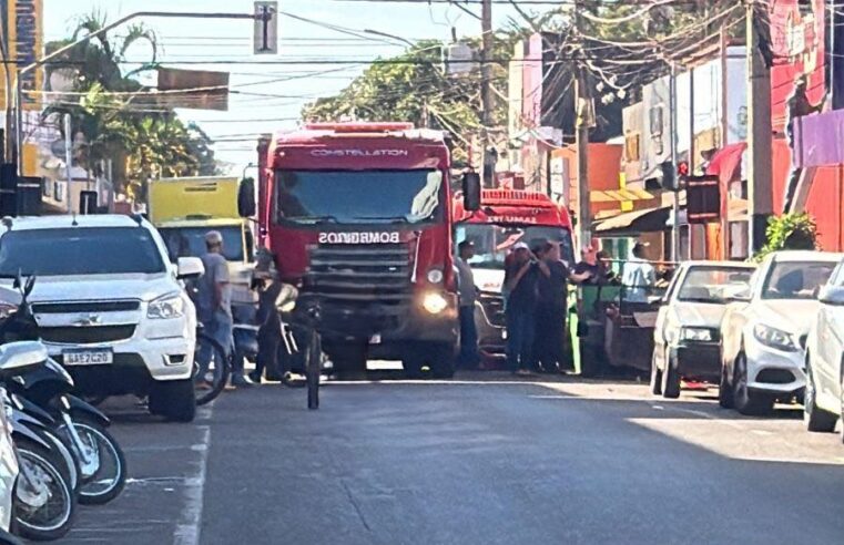BOMBEIROS RESGATAM HOMEM NO CENTRO DE GUAÍRA