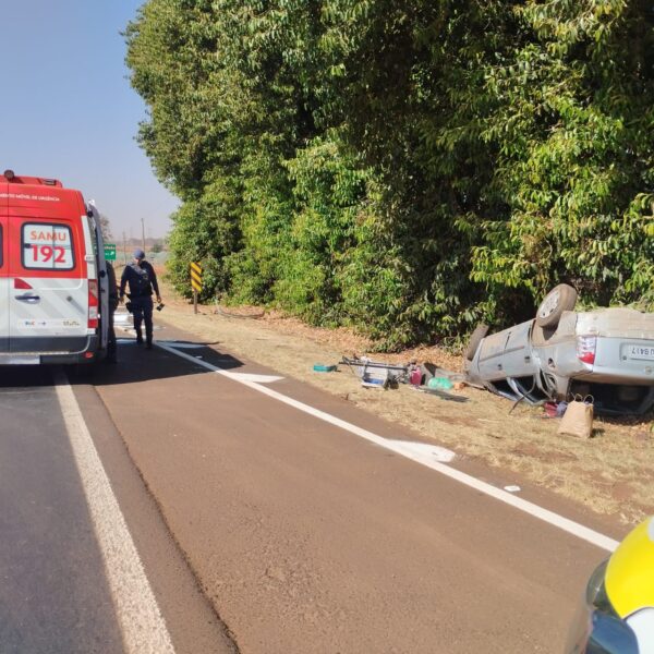 MOTORISTA FICA FERIDO EM ACIDENTE NA RODDOVIA FARIA LIMA EM BARRETOS