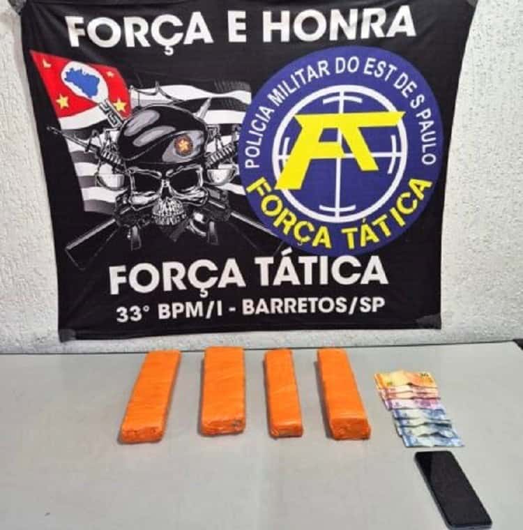 POLÍCIA MILITAR PRENDE HOMEM COM MAIS DE 3KG DE MACONHA