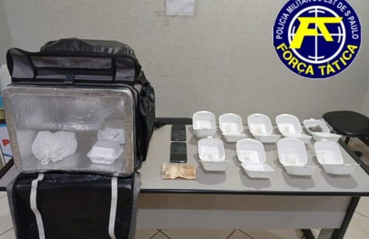 FALSO ENTREGADOR DE ALIMENTOS É PRESO PELA PM EM BARRETOS ACUSADO DE ENVOLVIMENTO COM O TRÁFICO