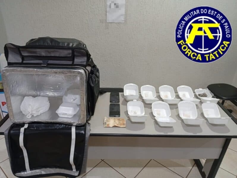 FALSO ENTREGADOR DE ALIMENTOS É PRESO PELA PM EM BARRETOS ACUSADO DE ENVOLVIMENTO COM O TRÁFICO