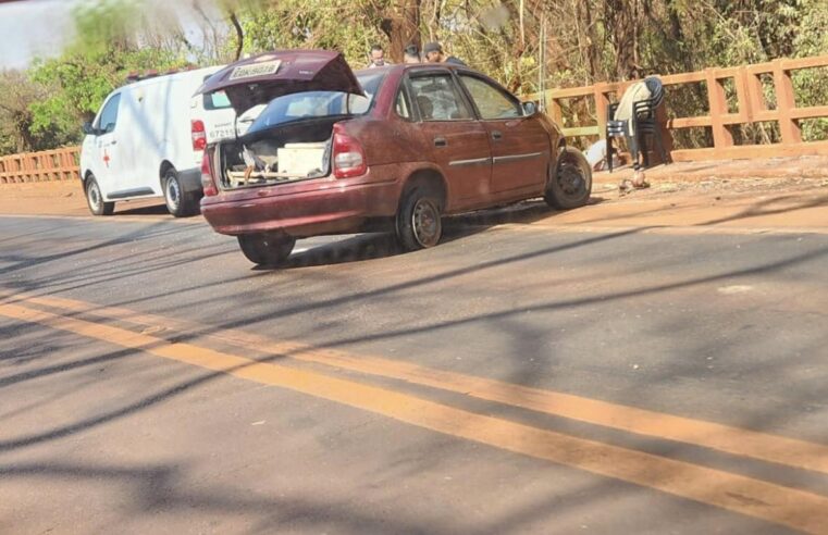 DUAS PESSOAS FICAM FERIDAS EM ACIDENTE NA PONTE DO RIO SAPUCAÍ ENTRE GUAÍRA E MIGUELÓPOLIS