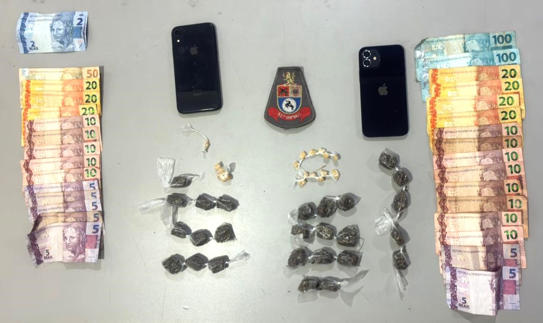 PM PRENDE DOIS SUSPEITOS DE ENVOLVIMENTO COM O TRÁFICO DE DROGAS EM GUAÍRA