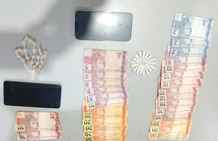 DUPLA É PRESA SUSPEITA DE ENVOLVIMENTO COM O TRÁFICO DE DROGAS EM GUAÍRA