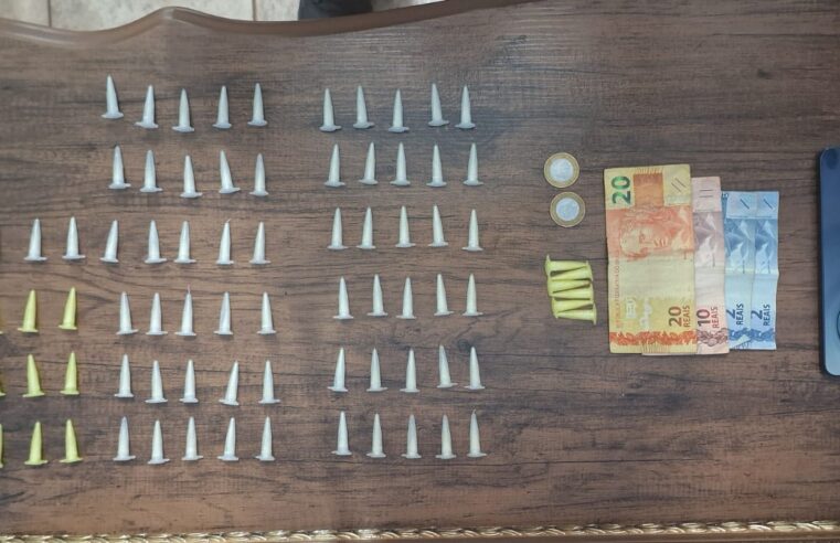 SUSPEITO É PRESO, EM GUAÍRA, POR ENVOLVIMENTO COM O TRÁFICO DE DROGAS