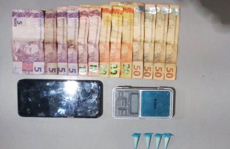 MULHER É PRESA PELA PM SUSPEITA DE ENVOLVIMENTO COM O TRÁFICO EM GUAÍRA