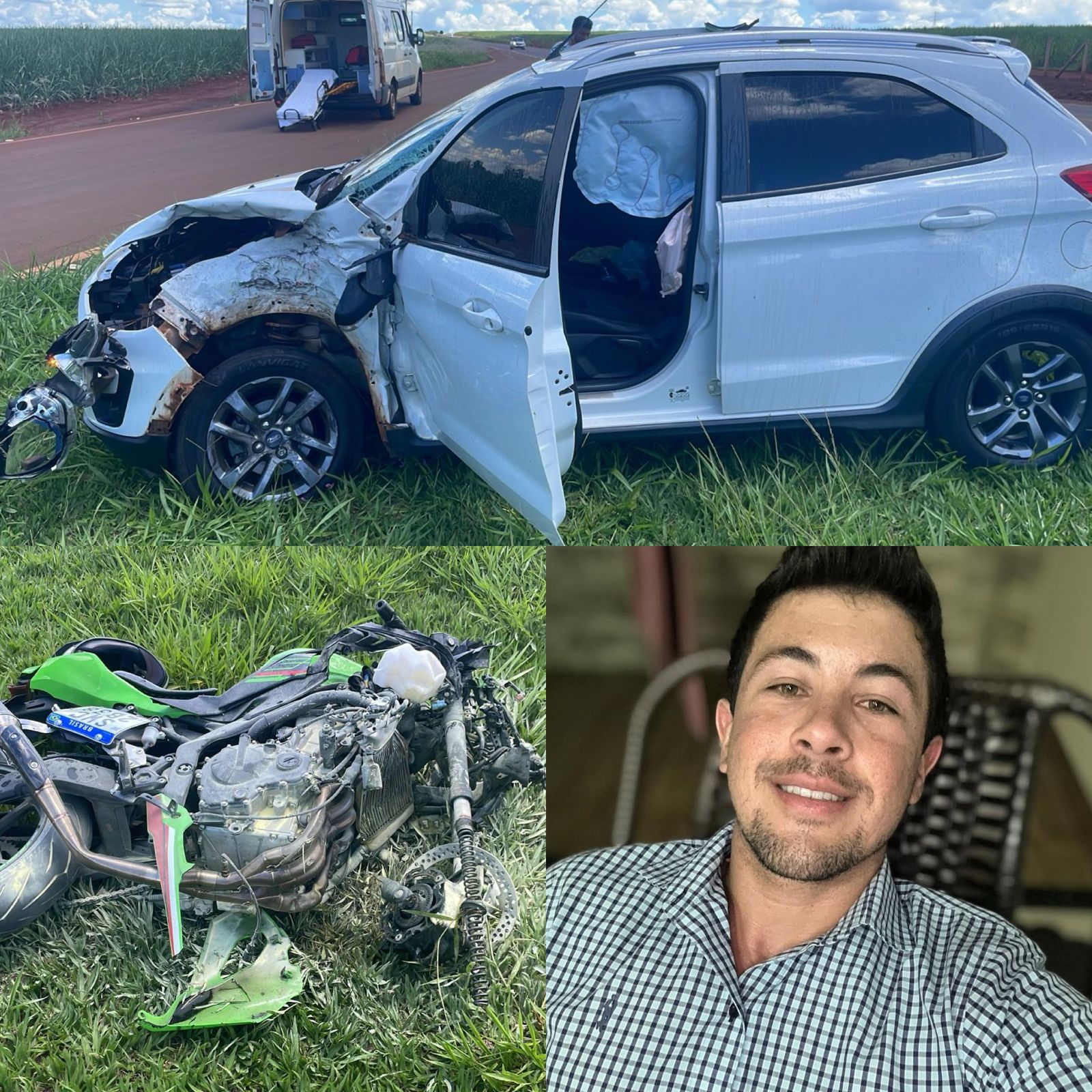 JOVEM IPUANENSE MORRE EM GRAVE ACIDENTE ENTRE MOTO E CARRO EM RODOVIA DO MUNICÍPIO