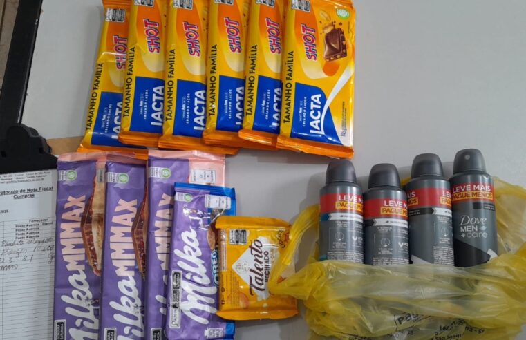 HOMEM É PRESO, EM GUAÍRA, ACUSADO DE FURTAR CHOCOLATES E PERFUMES DE SUPERMERCADO