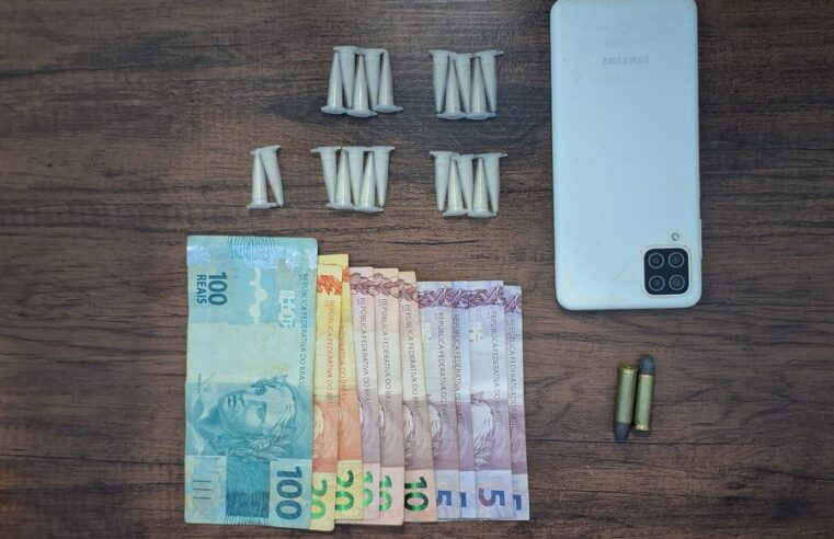 SUSPEITO DE ENVOLVIMENTO COM O TRÁFICO É DETIDO PELA PM EM GUAÍRA