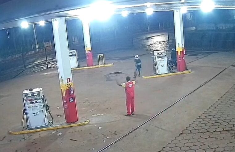 CÂMERAS REGISTRAM ROUBO A POSTO DE COMBUSTÍVEIS EM MIGUELÓPOLIS (SP)