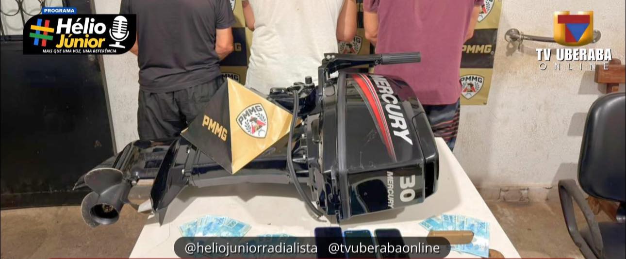 RASTREADOR AJUDA A LOCALIZAR, EM UBERABA (MG), MOTOR DE POPA FURTADO EM MIGUELÓPOLIS (SP)