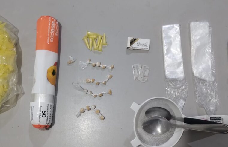 DUAS PESSOAS SÃO PRESAS PELA PM EM GUAÍRA SUSPEITAS DE ENVOLVIMENTO COM O TRÁFICO DE DROGAS