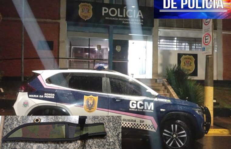 GCM PRENDE SUSPEITO DE VIOLÊNCIA DOMÉSTICA CONTRA MULHER GRÁVIDA EM GUAÍRA