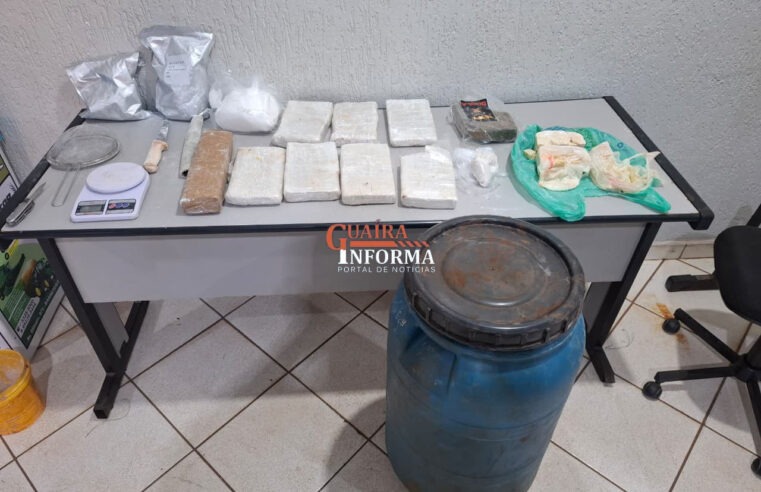 POLÍCIA MILITAR APREENDE MAIS DE 10 KGS DE DROGAS EM GUAÍRA