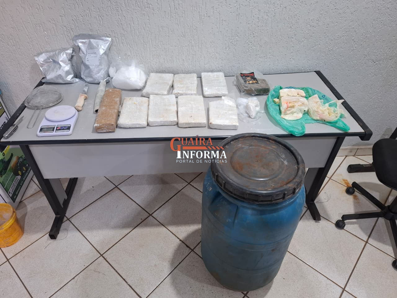 POLÍCIA MILITAR APREENDE MAIS DE 10 KGS DE DROGAS EM GUAÍRA