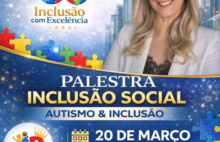 IGREJA COMUNIDADE NOVO TEMPO DE GUAÍRA PROMOVE DIA 20 DE MARÇO PALESTRA SOBRE INCLUSÃO SOCIAL COM A ESCRITORA ELLEN PAGLIANTI. EVENTO É ABERTO A COMUNIDADE