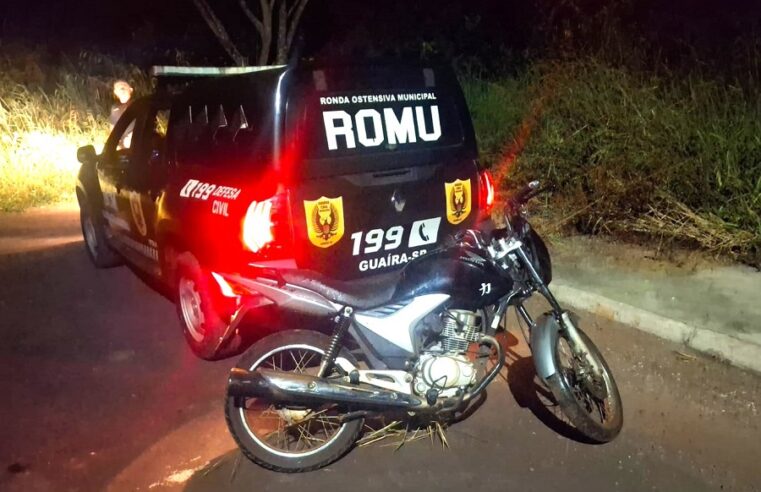 MOTO FURTADDA É ENCONTRADA EM ÁREA DE MATA EM GUAÍRA