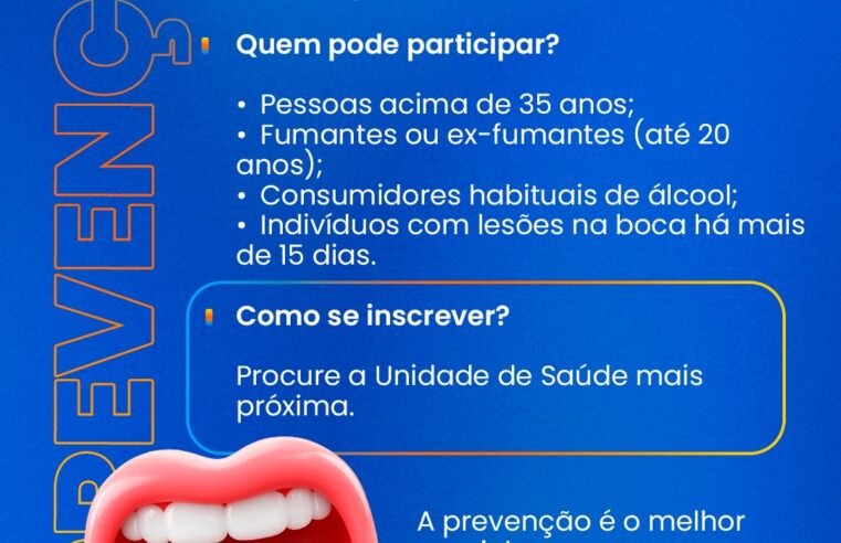 HOSPITAL DE AMOR REALIZE EXAMES PREVENTIVOS AO CÂNCER BUCAL, EM GUAÍRA, A PARTIR DE 21 DE JULHO