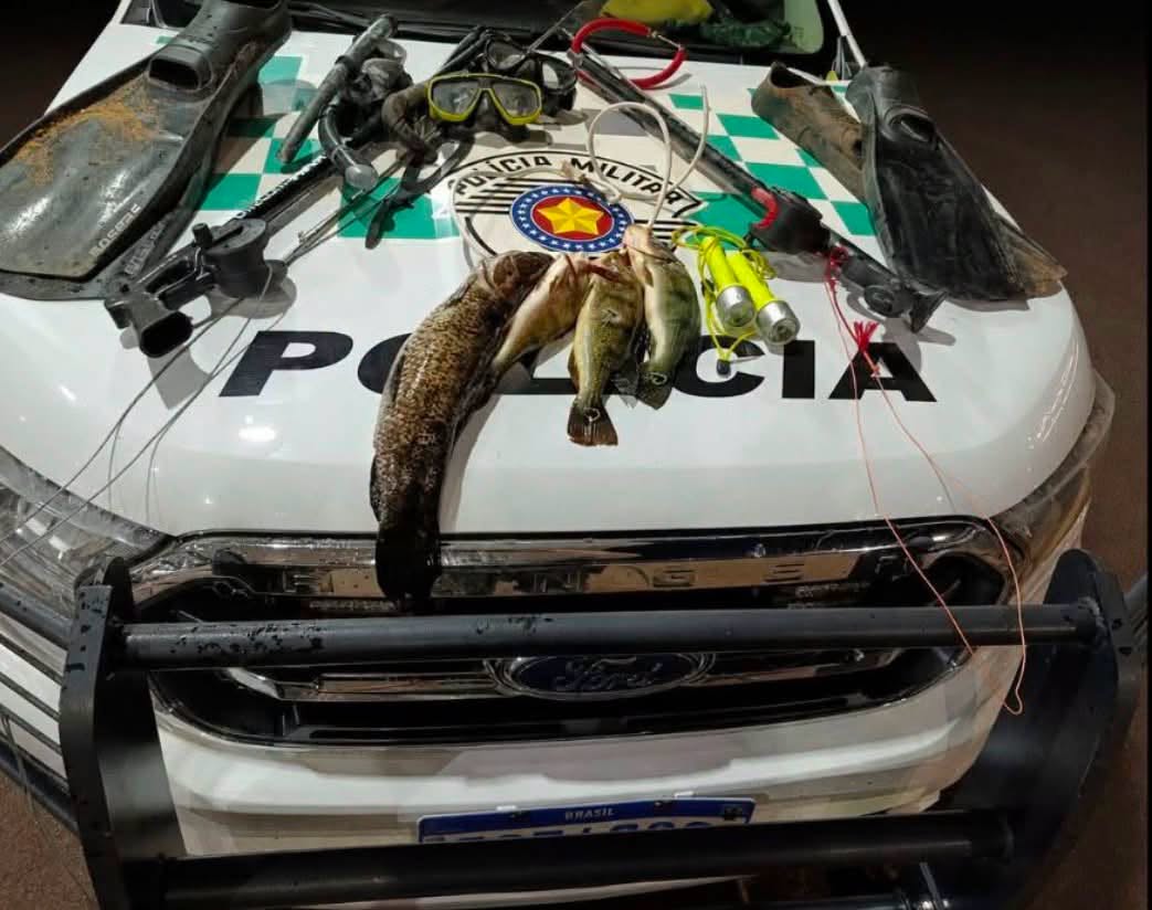 PESCA ILEGAL SUBAQUÁTICA EM IGARAPAVA (SP) TERMINA COM MULTAS DE MAIS DE R$ 6 MIL