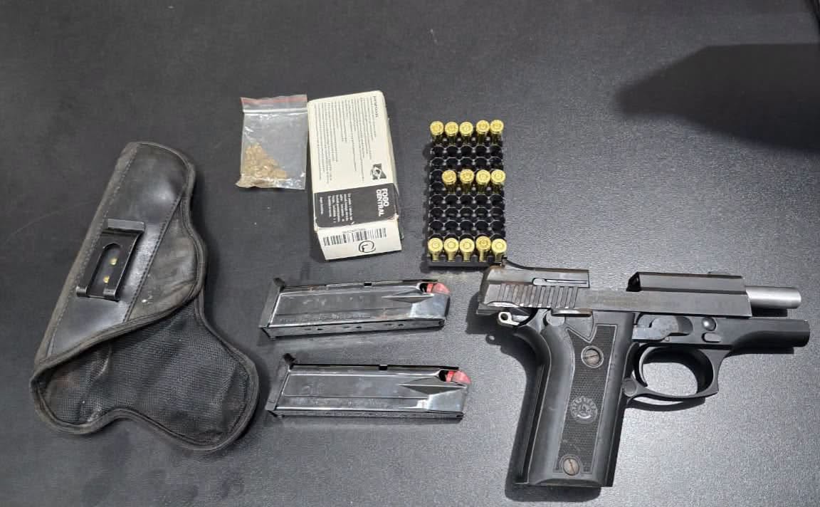 HOMEM É PRESO, EM MIGUELÓPOLIS, POR PORTE ILEGAL DE ARMA DE FOGO E ENTORPECENTE E RESISTÊNCIA À PRISÃO
