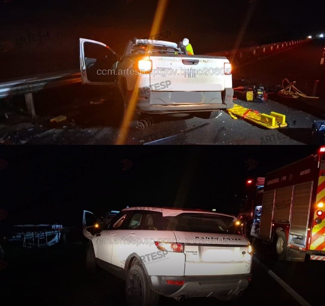 COLISÃO FRONTAL DEIXA UMA PESSOA GRAVEMENTE FERIDA NA ANHANGUERA, EM ITUVERAVA (SP)