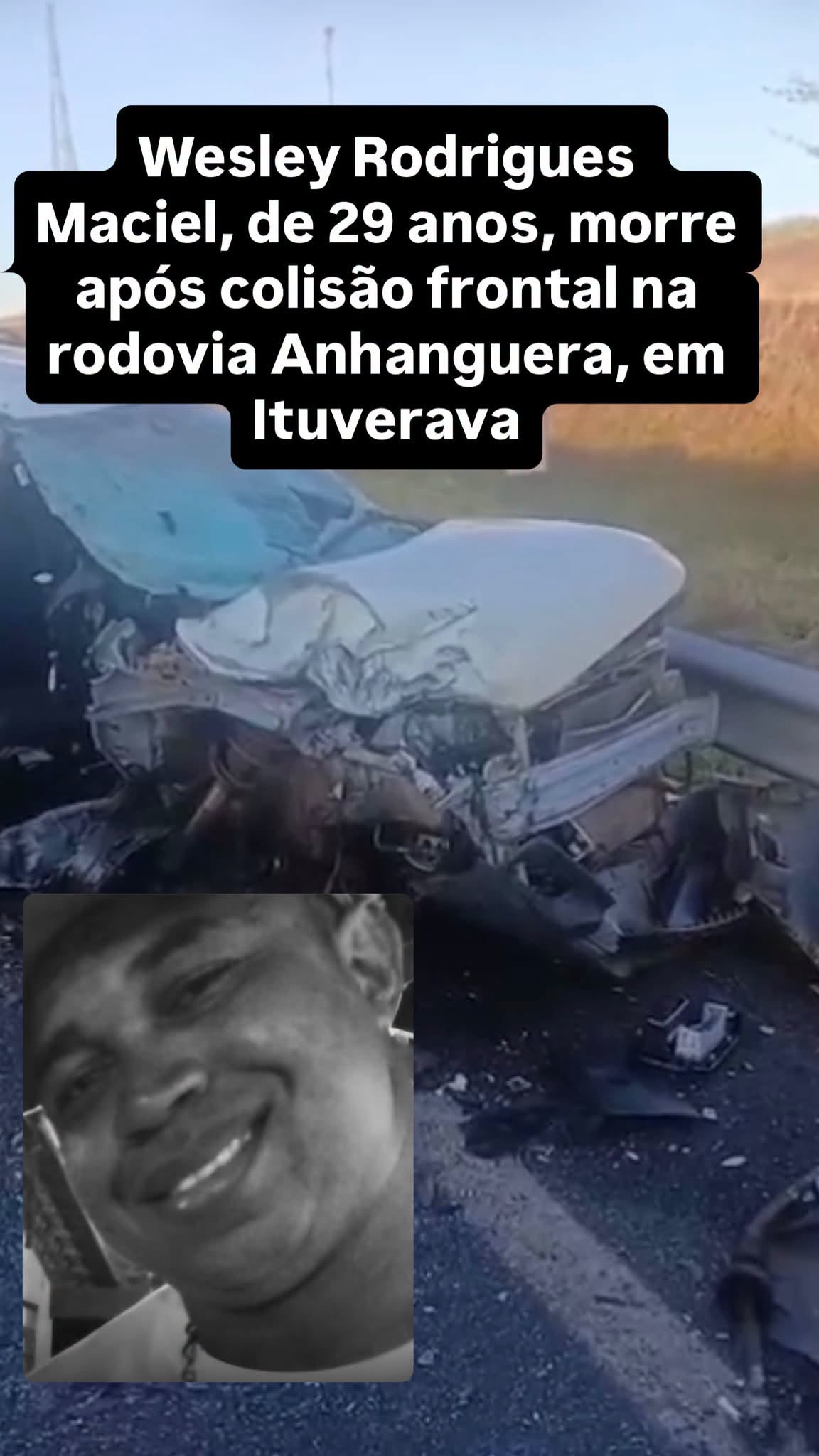 MECÂNICO MORRE EM ACIDENTE NA ANHANGUERA EM ITUVERAVA, SP, E MOTORISTA QUE TERIA CAUSADO SINISTRO É PRESO POR EMBRIAGUEZ