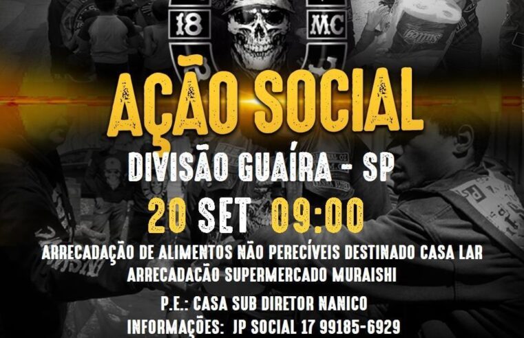 INSANOS MOTO CLUBE  DE GUAÍRA REALIZA AÇÃO SOCIAL EM PROL A CASA LAR DE GUAÍRA NO DOMINGO, 20